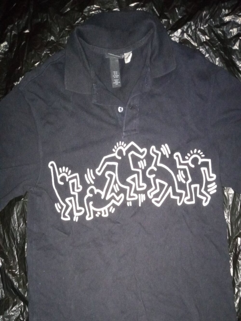 H&M x Keith Haring Polo Shirt Mens XS